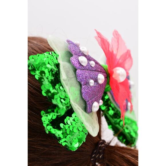 Disney Parks Swap Your Bow Interchangeable Little Mermaid Ariel Bow Sequin RARE main image 2